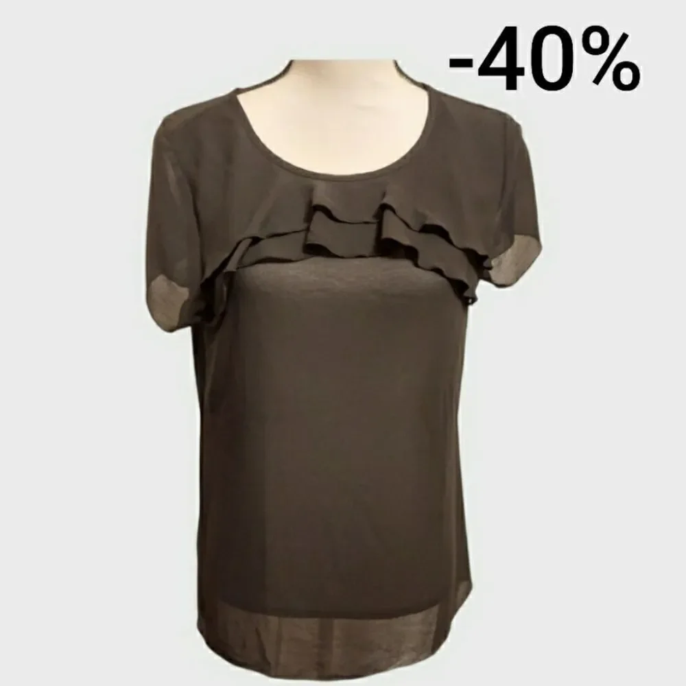 𝅺loft blouse black womens Size small - Picture 6 of 7